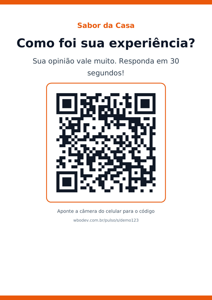 Cartaz A4 com QR Code e a marca da empresa